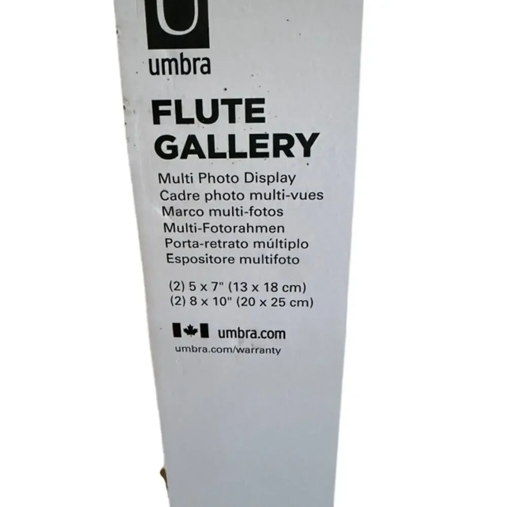 Umbra Flute Gallery Multi Photo Display – Black – 4 Picture Frames Modern Decor